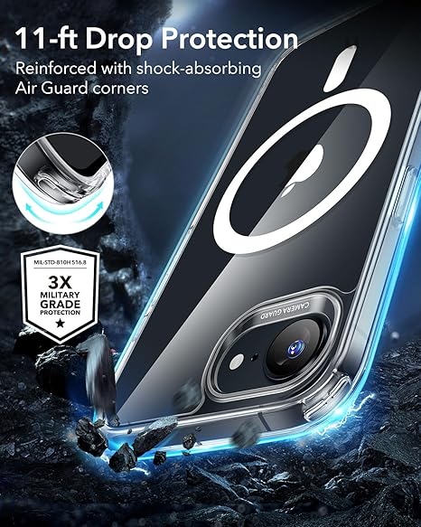 MagSafe Clear Transparent Silicone case for Apple iphone 16E - The Hatke