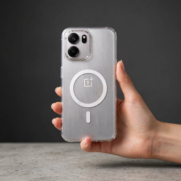 MagSafe Clear Transparent Silicone case for Oneplus Nord CE 6 - The Hatke