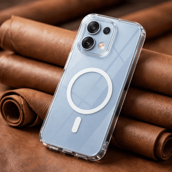 MagSafe Clear Transparent Silicone case for Oppo Reno 16c - The Hatke