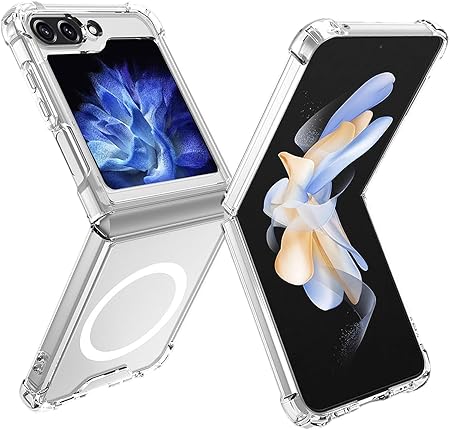 MagSafe Clear Transparent Silicone case for Samsung Galaxy Z FLIP 5 - The Hatke