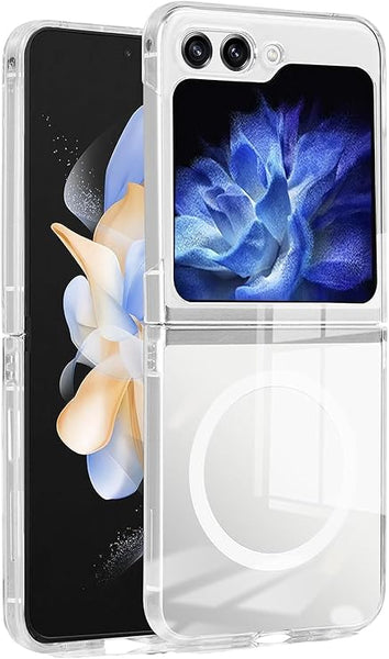 MagSafe Clear Transparent Silicone case for Samsung Galaxy Z FLIP 5 - The Hatke