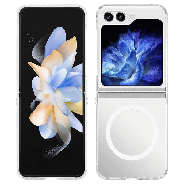 MagSafe Clear Transparent Silicone case for Samsung Galaxy Z FLIP 5 - The Hatke