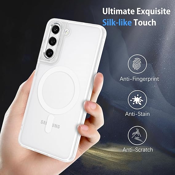 MagSafe Clear Transparent Silicone case for Samsung S22 - The Hatke