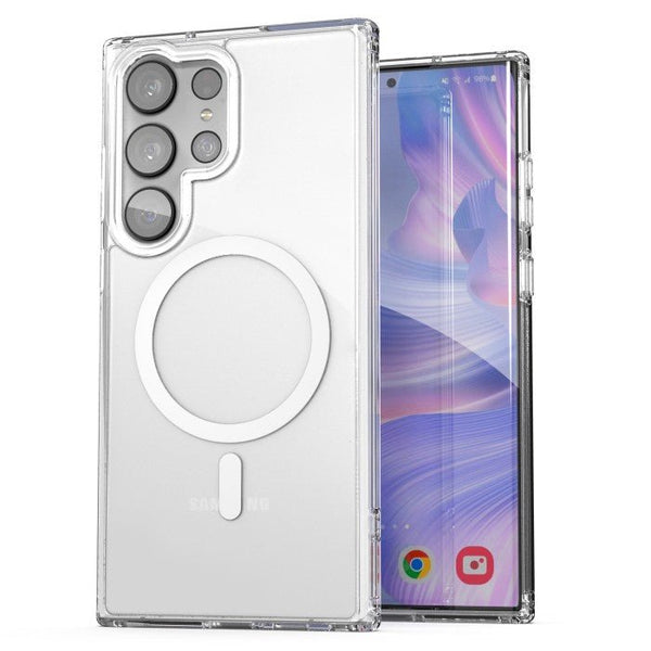 MagSafe Clear Transparent Silicone case for Samsung S22 Ultra - The Hatke