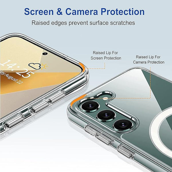MagSafe Clear Transparent Silicone case for Samsung S23 Plus - The Hatke
