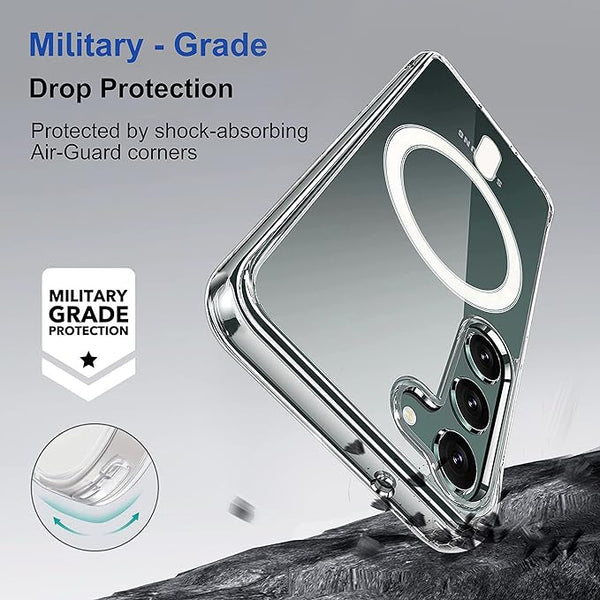 MagSafe Clear Transparent Silicone case for Samsung S23 Plus - The Hatke