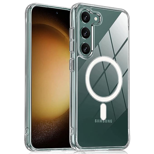 MagSafe Clear Transparent Silicone case for Samsung S23 Plus - The Hatke
