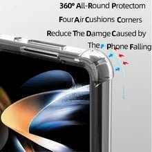 MagSafe Clear Transparent Silicone case for Samsung Z Fold 5 5G - The Hatke