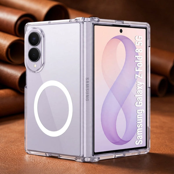 MagSafe Clear Transparent Silicone case for Samsung Z Fold 8 5G - The Hatke