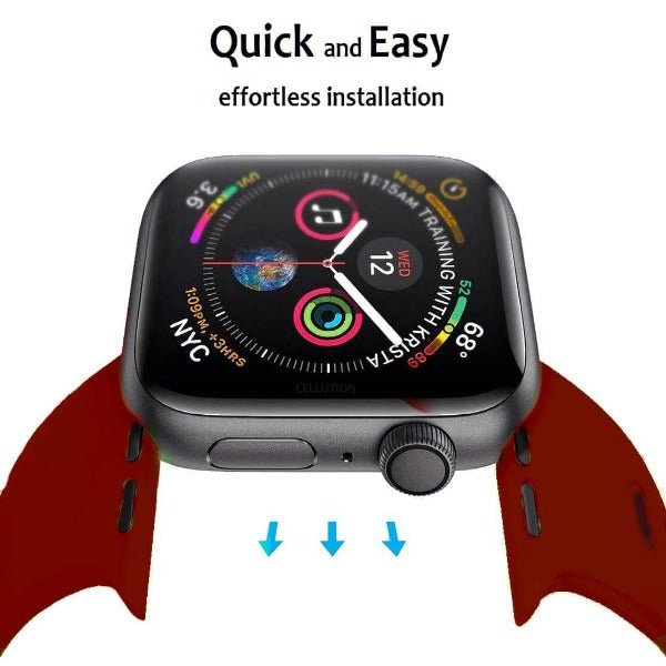 Maroon Plain Silicone Strap For Apple Watch Series 6 (38mm/40mm/41mm) - The Hatke