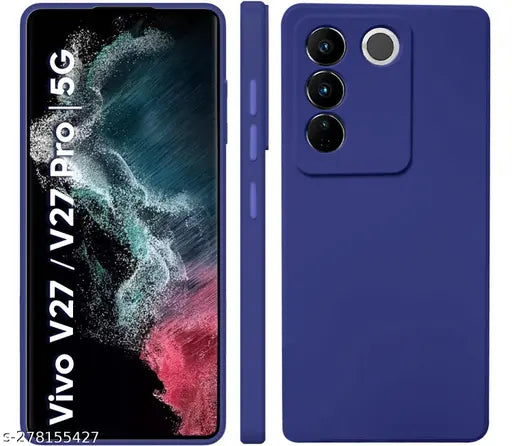 Dark Blue Camera Original Silicone case for Vivo V27 Pro