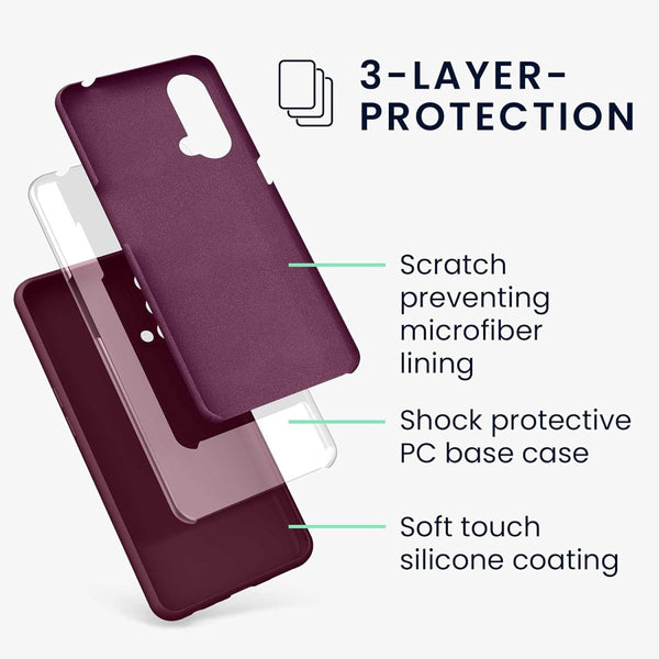 Mehroon Camera Original Silicone case for Oneplus Nord CE - The Hatke