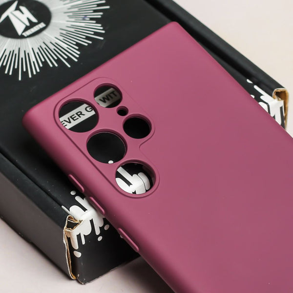 Mehroon Camera Original Silicone case for Samsung S22 Ultra - The Hatke