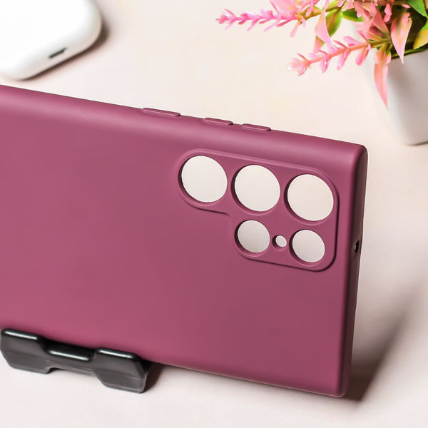 Mehroon Camera Original Silicone case for Samsung S22 Ultra - The Hatke
