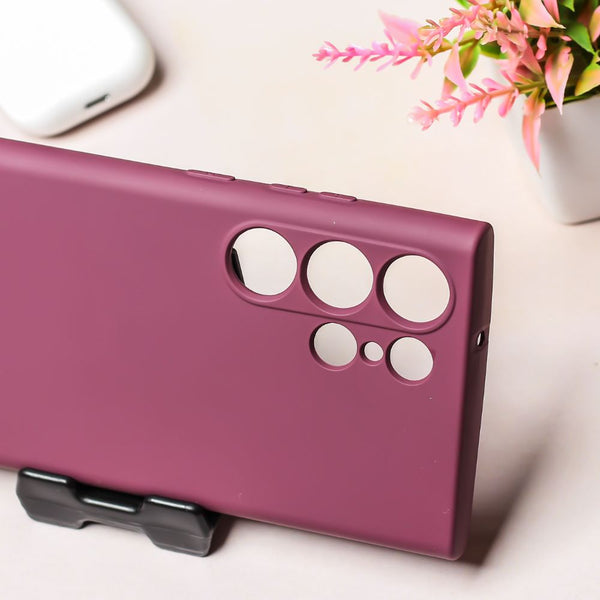 Mehroon Camera Original Silicone case for Samsung S23 Ultra - The Hatke