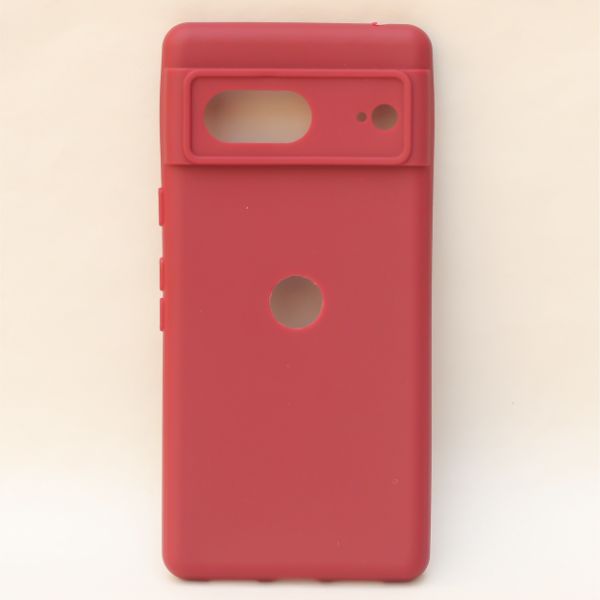 Mehroon Candy Logo Cut Silicone Case for Google Pixel 7 - The Hatke