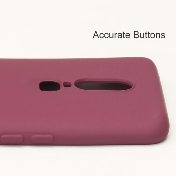 Mehroon Candy Silicone Case for Oneplus 6 - The Hatke