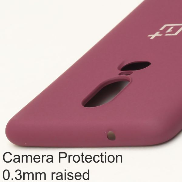 Mehroon Candy Silicone Case for Oneplus 6 - The Hatke