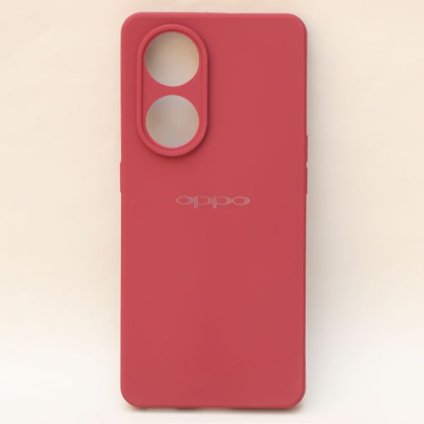 Mehroon Candy Silicone Case for Oppo Reno 8T - The Hatke