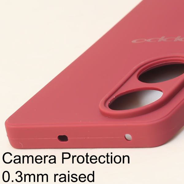 Mehroon Candy Silicone Case for Oppo Reno 8T - The Hatke