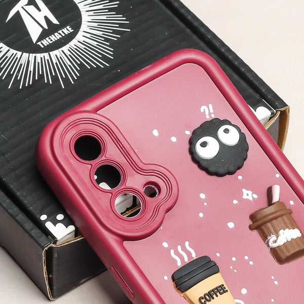 Mehroon COFFEE (ALWAYS HAPPY) Silicone case for Oneplus Nord CE - The Hatke
