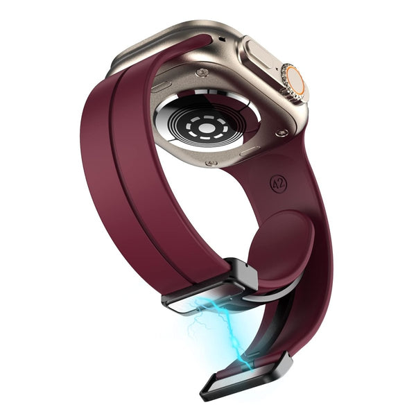 Mehroon Magnetic Clasp Adjustable Strap For Apple Watch SERIES 4 (42mm/44mm/45mm/46mm/49mm) - The Hatke