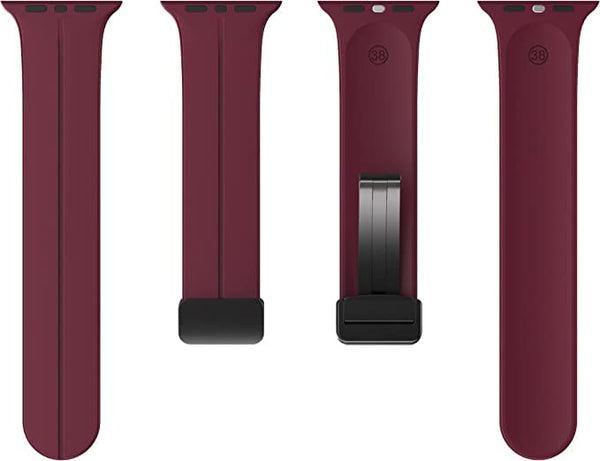 Mehroon Magnetic Clasp Adjustable Strap For Apple Watch SERIES 5 (42mm/44mm/45mm/46mm/49mm) - The Hatke