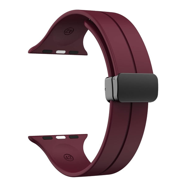 Mehroon Magnetic Clasp Adjustable Strap For Apple Watch SERIES 6 (42mm/44mm/45mm/46mm/49mm) - The Hatke