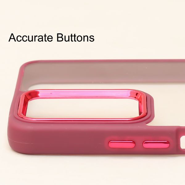 Mehroon Metal Safe Transparent Case for Oneplus Nord CE - The Hatke