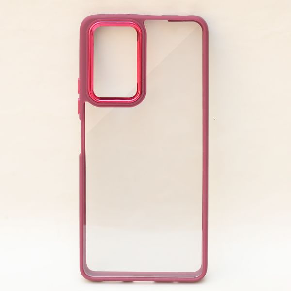 Mehroon Metal Safe Transparent Case for Oneplus Nord CE - The Hatke