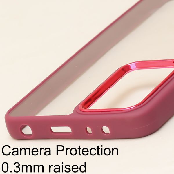Mehroon Metal Safe Transparent Case for Oneplus Nord CE - The Hatke