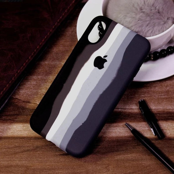 Monochrome Silicone Case for Apple iphone X/Xs - The Hatke