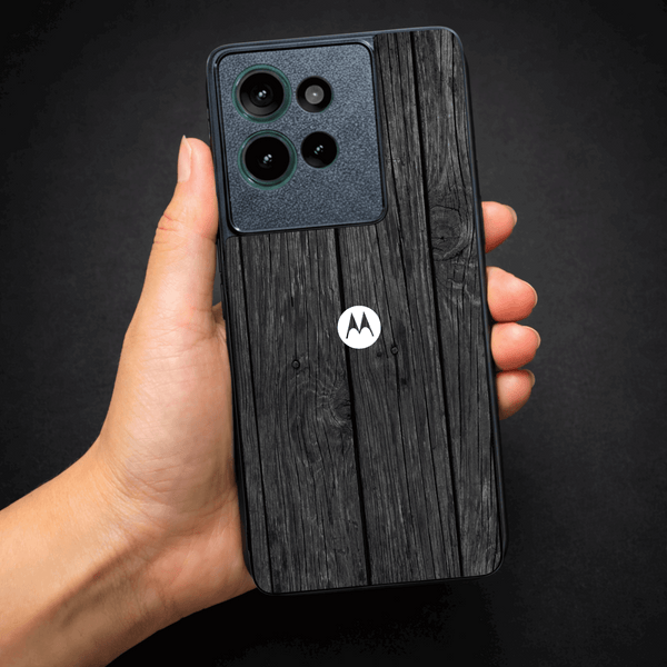 Dark Wood MB case for Motorola Edge 50