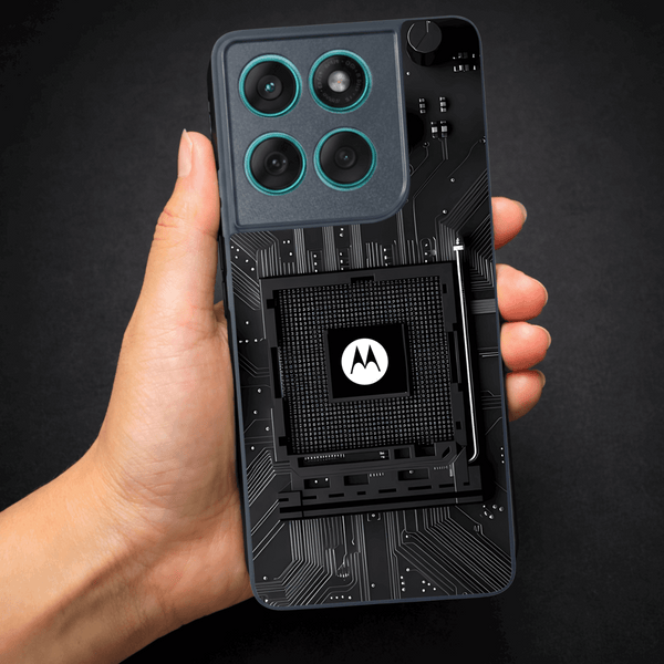 Microchip metal back case for Motorola Edge 60 Pro