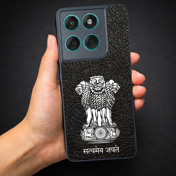 Black Satyamev Jayate MB case for Motorola Edge 60 Pro
