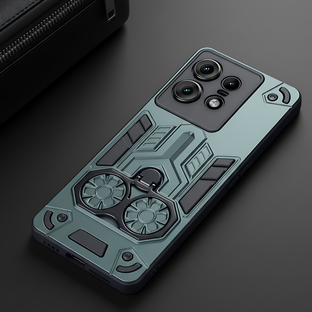 Green Cycle Armor Silicone Case for Motorola Edge 50 Pro