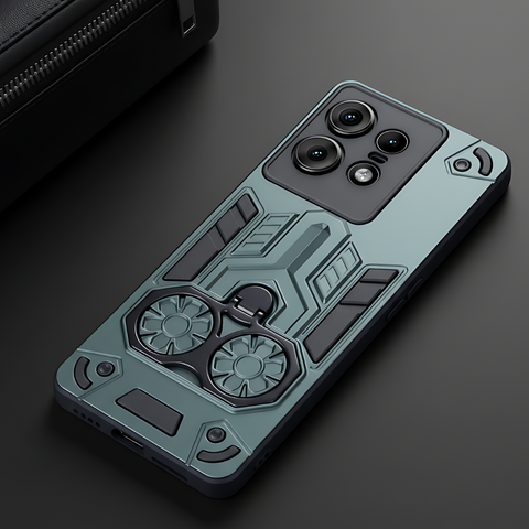 Green Cycle Armor Silicone Case for Motorola Edge 50 Pro