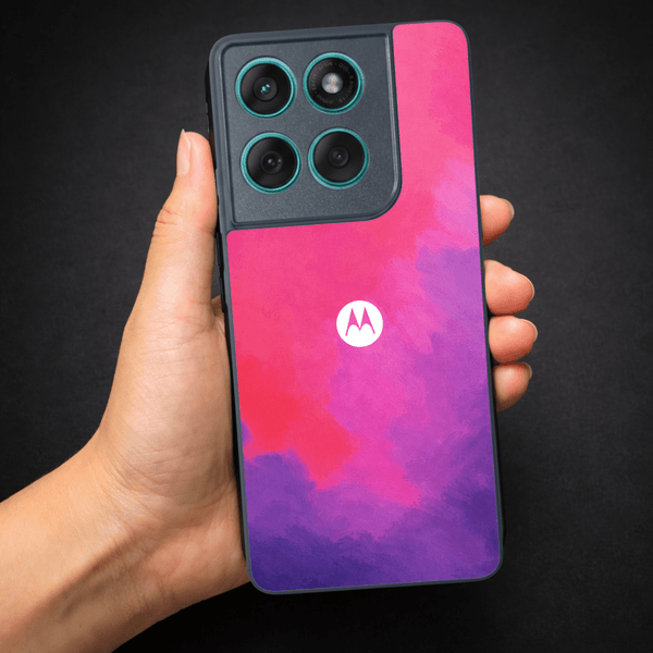 Magenta oil Paint (MB) Silicone Case for Motorola Edge 60 Fusion