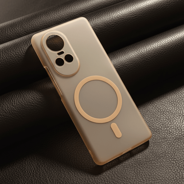 Natural Titanium Paper Matte Magsafe Case for Oppo Reno 10 - The Hatke