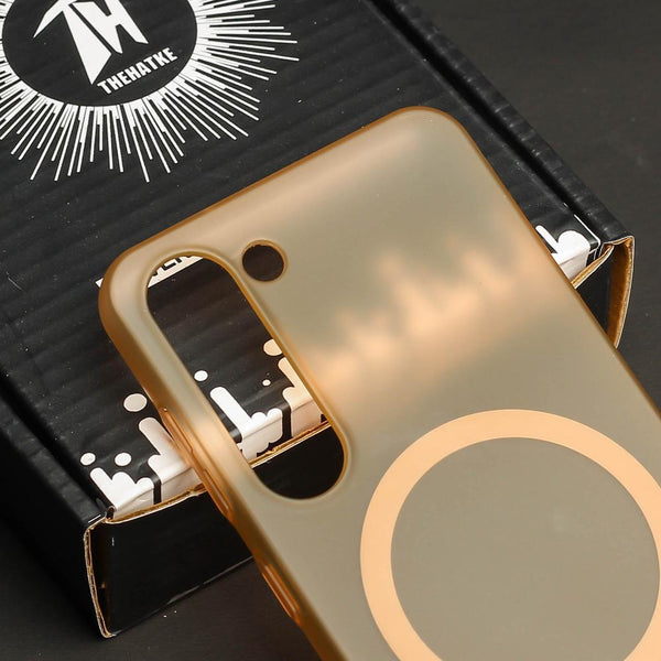 Natural Titanium Paper Matte Magsafe Case for Samsung S23 - The Hatke