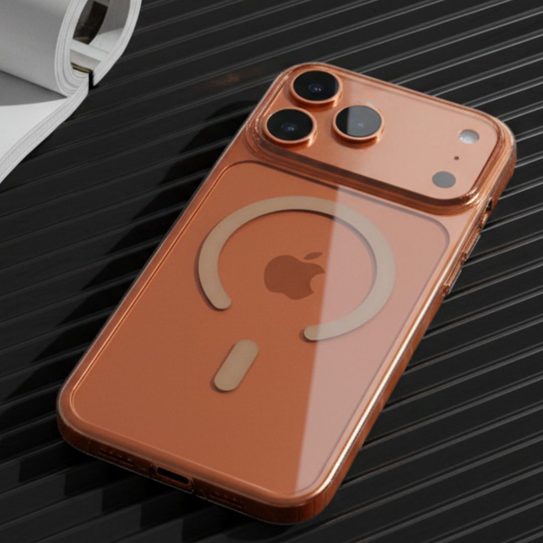 Natural Titanium Shine Paper Magsafe Case for Apple Iphone 17 Pro