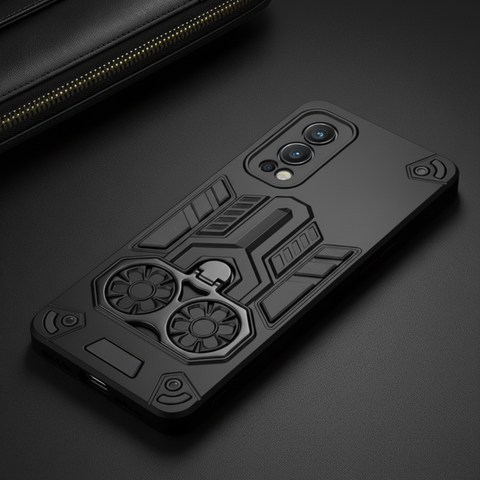 Black Cycle Armor Silicone Case for Oneplus Nord 2