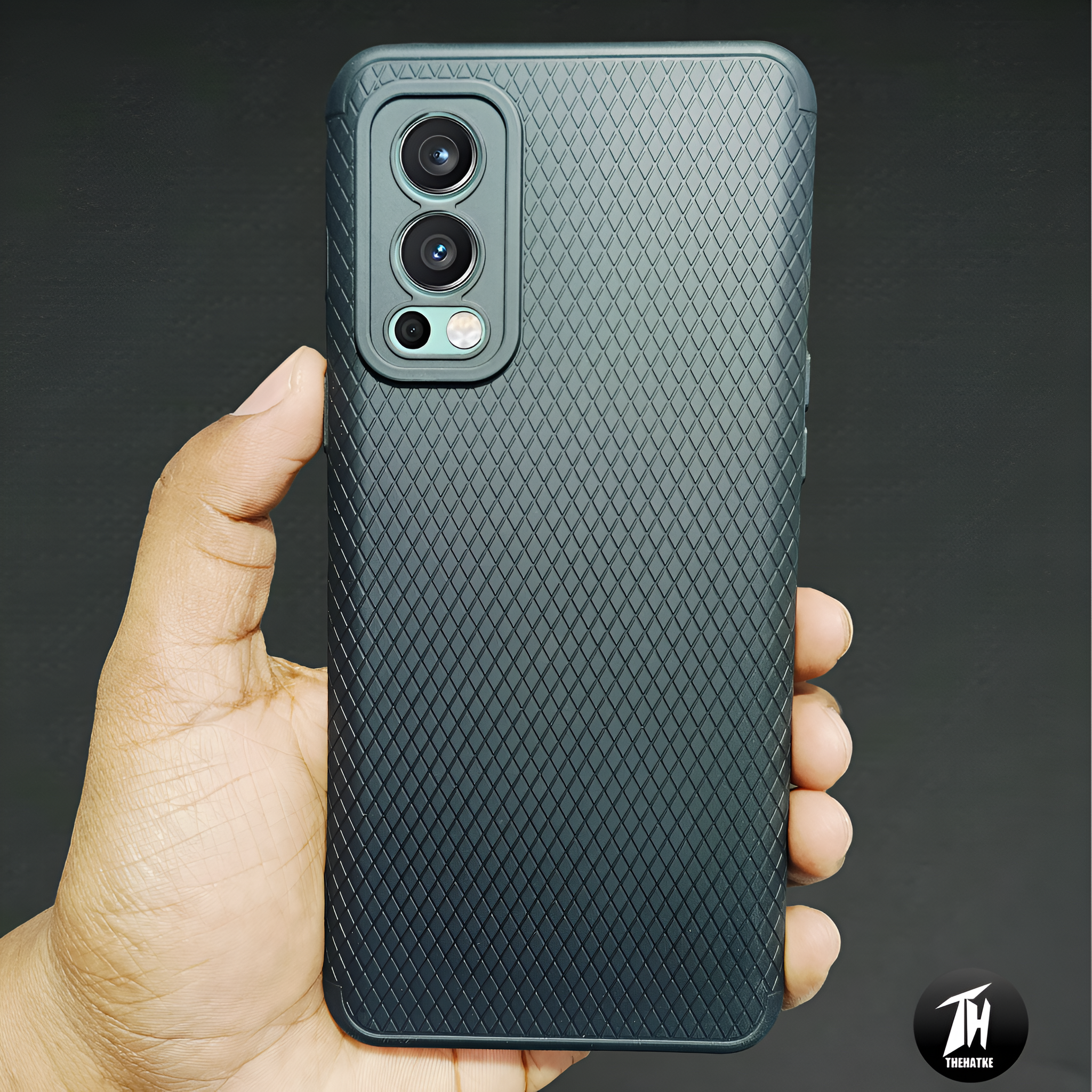 Black Line Wave Silicone Case for Oneplus Nord 2