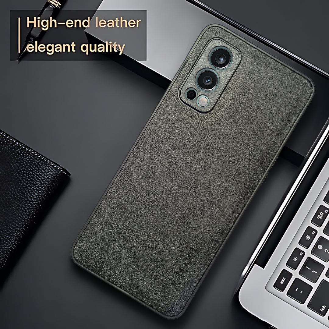 X-LEVEL Black Leather Case for Oneplus Nord 2