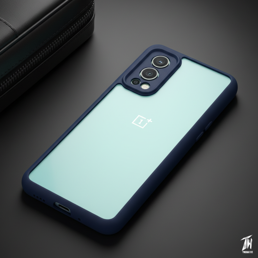Pureview Dark Blue Transparent Silicone Case for Oneplus Nord 2