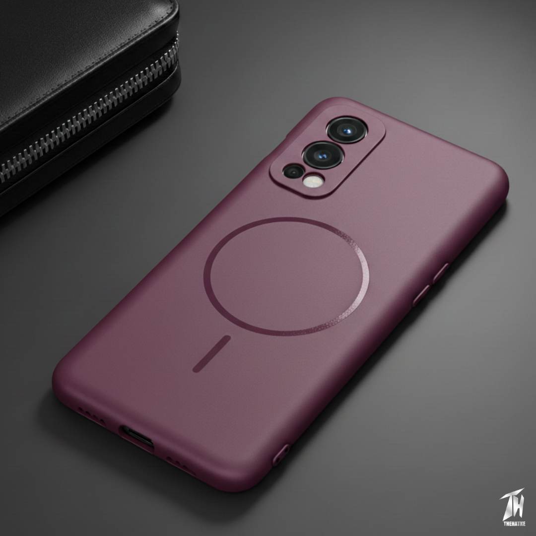 CAVEN Dark Pink Silicone case for Oneplus Nord 2