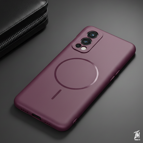 CAVEN Dark Pink Silicone case for Oneplus Nord 2