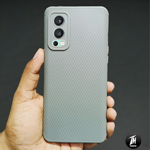 Grey Line Wave Silicone Case for Oneplus Nord 2