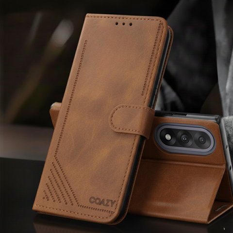 Velvet Brown Flip Leather Case for Oneplus Nord 5
