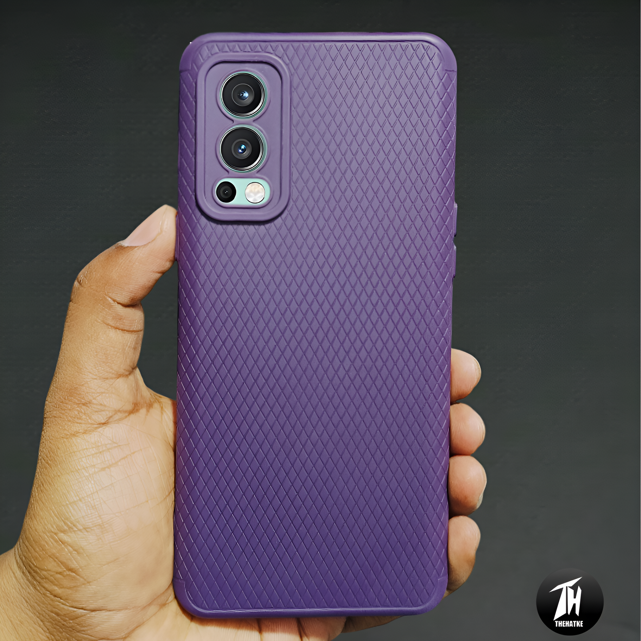 Deep Purple Line Wave Silicone Case for Oneplus Nord 2